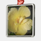 Wild Yellow Rose Silbernes Ornament (Links)