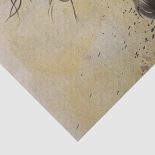 Wild Young Horse Decoupage Seidenpapier (Detail)