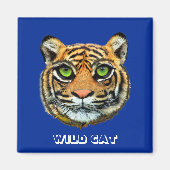 Wild Young Tiger Face Magnet (Vorne)