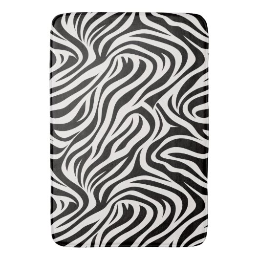Wild Zebra Bathroom Mat Badematte (Vorderseite Vertikal)