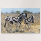 Wild Zebra Mutter & Baby Nature Safari Puzzle (Horizontal)