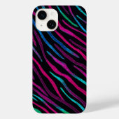 Wild Zebra Neon-Noir Case-Mate iPhone Hülle (Rückseite)