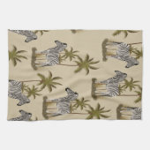 Wild Zebra & Palm Trees Geschirrtuch (Horizontal)