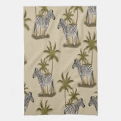 Wild Zebra & Palm Trees Geschirrtuch (Vertikal)