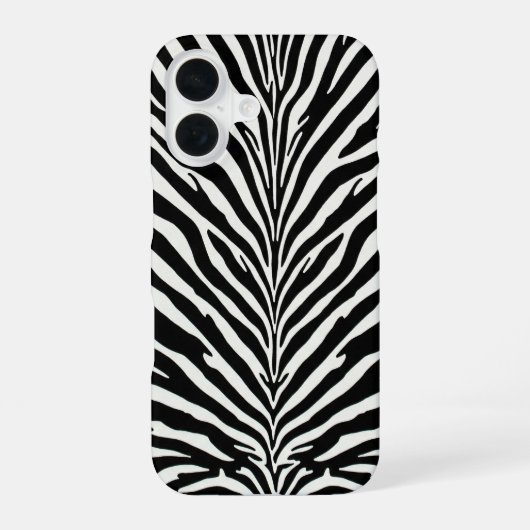 Wild Zebra Pattern iPhone 16 Hülle (Rückseite)