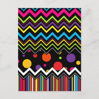 Wild Zig-Zags Postkarte