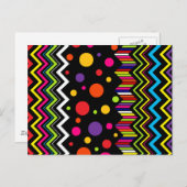 Wild Zig-Zags Postkarte (Vorne/Hinten)