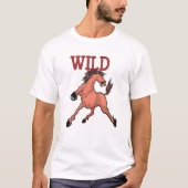 Wild zorniges Pferd T-Shirt (Vorderseite)