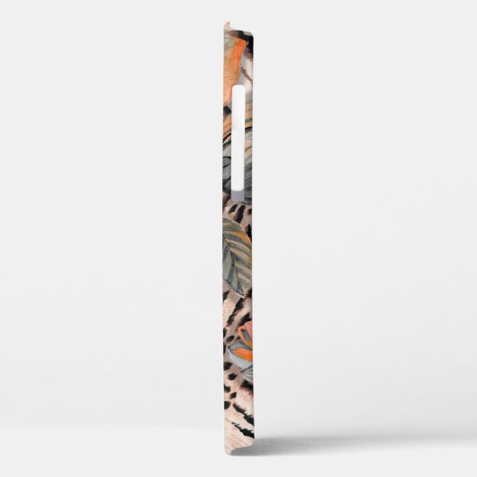 Wildafrikanische Tierhaut mit Brom-Blume-Pattern Case-Mate iPhone Hülle (Rückseite / Links)