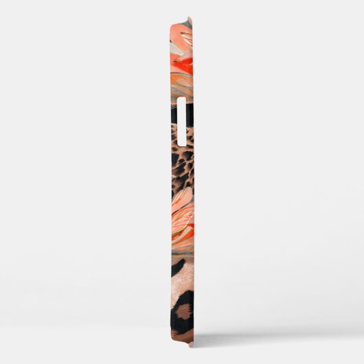 Wildafrikanische Tierhaut mit Brom-Blume-Pattern Case-Mate iPhone Hülle (Rückseite / Rechts)