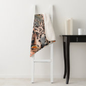 Wildafrikanische Tierhaut mit Brom-Blume-Pattern Sherpadecke (Beispiel)
