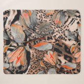 Wildafrikanische Tierhaut mit Brom-Blume-Pattern Sherpadecke (Vorderseite (Horizontal))