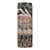 Wildafrikanische Tierhaut mit Brom-Blume-Pattern Thermosbecher (Rückseite)