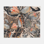 Wildafrikanisches Hautmuster Fleecedecke (Vorderseite (Horizontal))