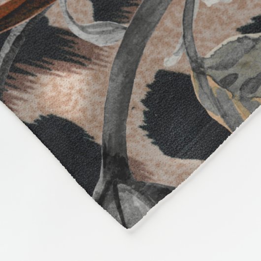 Wildafrikanisches Hautmuster Fleecedecke (Ecke)
