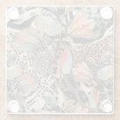 Wildafrikanisches Hautmuster Glasuntersetzer (Rückseite)