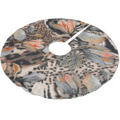 Wildafrikanisches Hautmuster Polyester Weihnachtsbaumdecke (Schrägansicht)