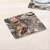 Wildafrikanisches Hautmuster Rechteckiger Pappuntersetzer (angewinkelt)