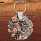 Wildafrikanisches Hautmuster Schlüsselanhänger (Rückseite)