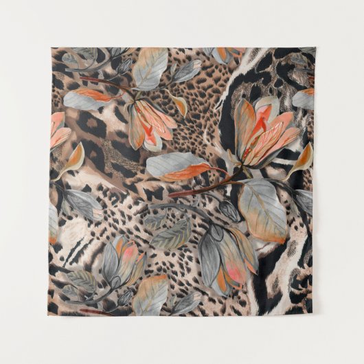 Wildafrikanisches Hautmuster Wandteppich (Vorderseite (Horizontal))