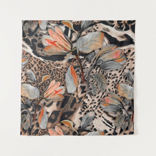 Wildafrikanisches Hautmuster Wandteppich (Vorderseite)