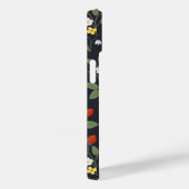 Wildbeere gemusterte mit Monogramm Marine Case-Mate iPhone Hülle (Rückseite / Rechts)