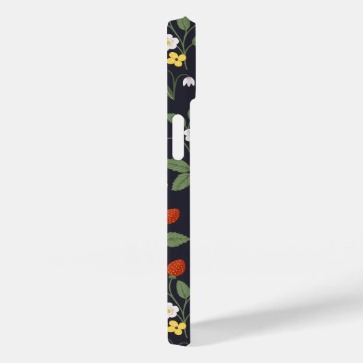 Wildbeere gemusterte mit Monogramm Marine Case-Mate iPhone Hülle (Rückseite / Rechts)