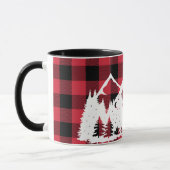 Wildbergszene Rotes Buffalo Karo Tasse (Links)