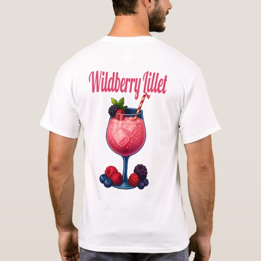 Wildberry Lillet T-Shirt – Elegant Fruit Cocktail (Rückseite)