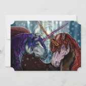 Wildberry Unicorns Einladung (Vorderseite)