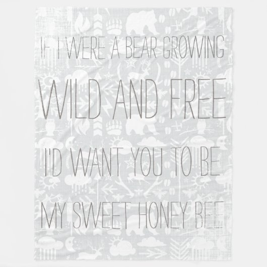 Wildbienengewächse Fleecedecke (Vorderseite)