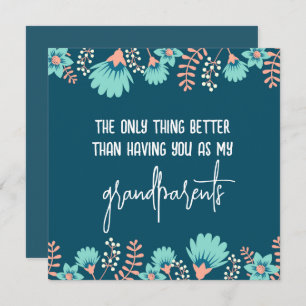 Wildblauer Blütenschwangerschaft gegenüber Großelt Ankündigung