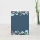 Wildblauer Blütenschwangerschaft gegenüber Großelt Ankündigung (Rückseite)