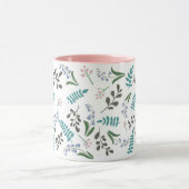 Wildblume 11 oz. Rosa, weiße Keramik Tasse (Zentrum)