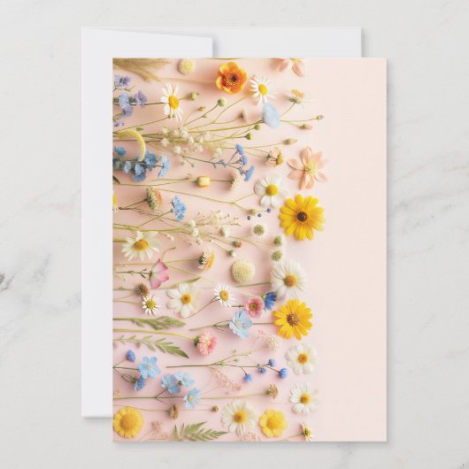 Wildblume 1. Geburtstag Einladung (Rückseite)