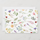 Wildblume 1. Geburtstag Einladung (Rückseite)