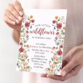 Wildblume 1 Geburtstag Einladung