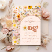 Wildblume 1. Geburtstag Einladung