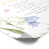 Wildblume 1. Geburtstag Eisdichter Poster (Ecke)