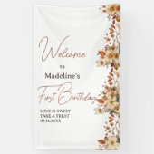 Wildblume 1. Geburtstagskarte Banner (Vertikal)