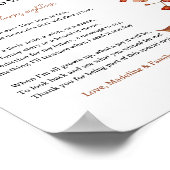 Wildblume 1. Geburtstagskarte Poster (Ecke)