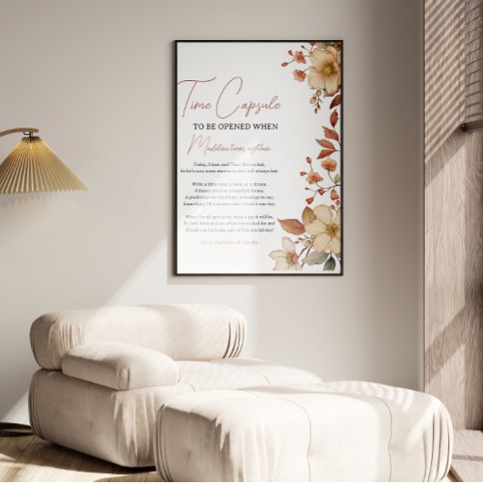 Wildblume 1. Geburtstagskarte Poster