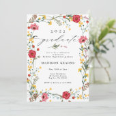 Wildblume 2023 Abschluss Einladung (Stehend Vorderseite)