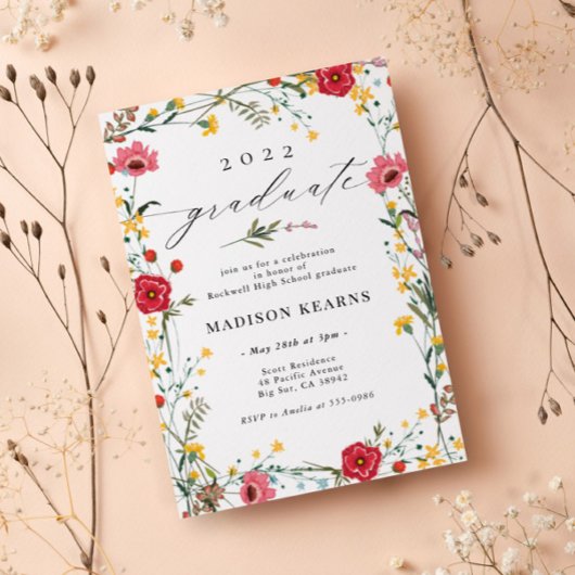 Wildblume 2023 Abschluss Einladung