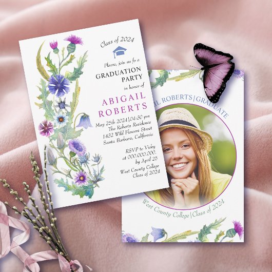 Wildblume 2025 Abschluss Einladung