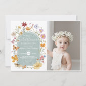 Wildblume 2. Geburtstag Party Einladung (Vorderseite)