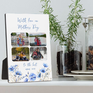 Wildblume 4 Foto Collage Blumenmutter Tag Fotoplatte