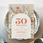 Wildblume 50. Hochzeitstag Einladung