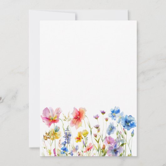 Wildblume 60. Geburtstag Einladung (Rückseite)