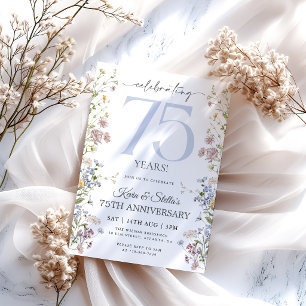 Wildblume 75 Jahre Einladung